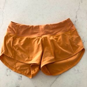 Lululemon Speed Short Tangerine color size 2